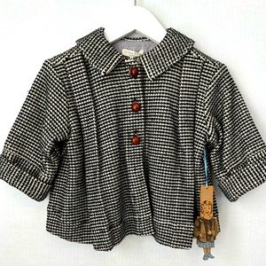 Blu Pony Vintage Amelia Coat with Woven Buttons